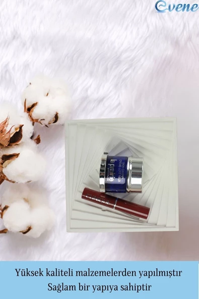 Evene Makyaj Organizeri Beyaz Renk Kozmetik Makyaj Düzenleyici Model 3 - Resim 3