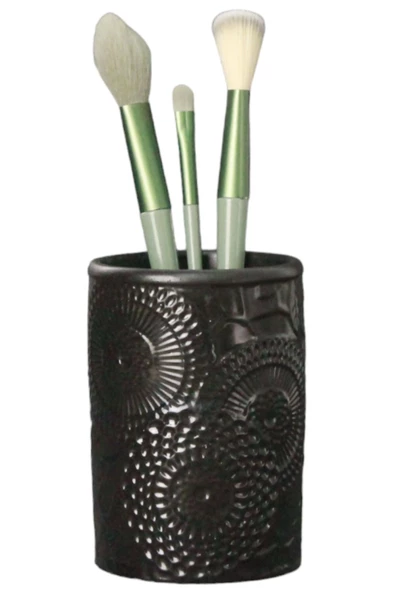 Evene Makyaj Organizeri Makyaj Fırçalığı Makyaj Organizer Düzenleyici Siyah Renk Model 12 ürün görseli 1