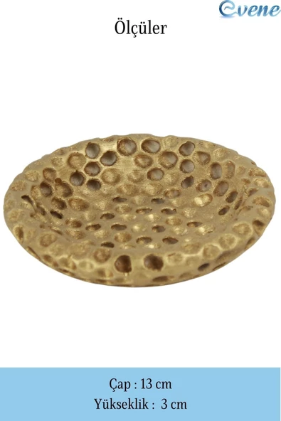 Evene Makyaj Organizeri Altın Renk Kozmetik Makyaj Düzenleyici Baloncuklu Model - Resim 2