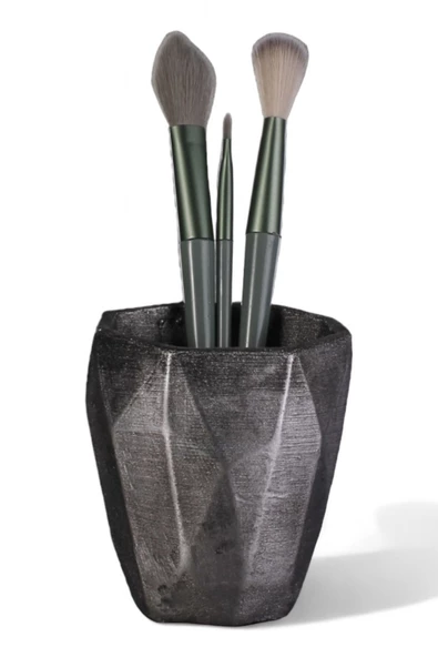 Evene Makyaj Organizeri Makyaj Fırçalığı Makyaj Organizer Düzenleyici Gümüş Eskitme Renk Model 2 ürün görseli 1