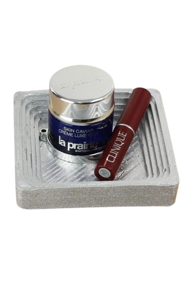 Evene Makyaj Organizeri Gümüş Renk Kozmetik Makyaj Düzenleyici Model 4 ürün görseli 1