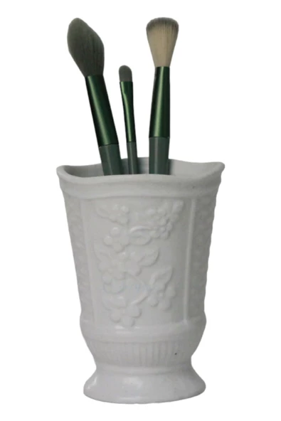 Evene Makyaj Organizeri Makyaj Fırçalığı  Düzenleyici Beyaz Renk Model 9 ürün görseli 1