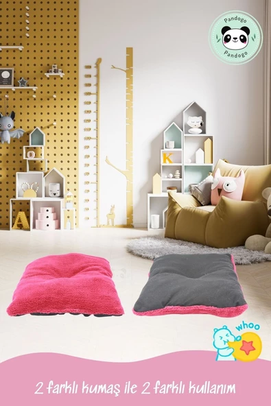 Pandogo Kedi Yatağı Evcil Hayvan Kedi Minderi 50x35 Cm Evcil Hayvan Minder Kırmızı - Resim 4
