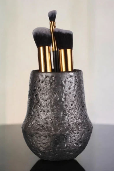 Viselia Makyaj Duzenleyici Makyaj Organizeri Makyaj Fırçalığı Makyaj Fırçası Gümüş Eskitme Renk Model 15 ürün görseli 1