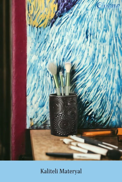 Evene Makyaj Organizeri Makyaj Fırçalığı Makyaj Organizer Düzenleyici Siyah Renk Model 12 - Resim 4