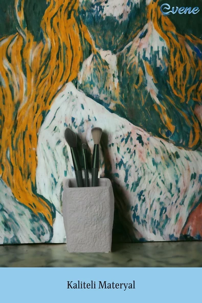 Evene Makyaj Organizeri Makyaj Fırçalığı Makyaj Organizer Düzenleyici Beyaz Renk Model 7 - Resim 4