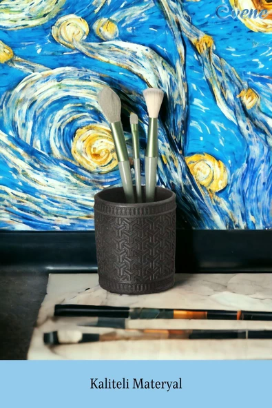 Evene Makyaj Organizeri Makyaj Fırçalığı Makyaj Organizer Düzenleyici Siyah Renk Model 4 - Resim 4