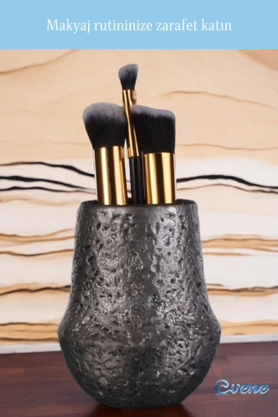 Evene Makyaj Organizeri Makyaj Fırçalığı Makyaj Organizer Düzenleyici Gümüş Eskitme Renk Model 15 - Resim 3