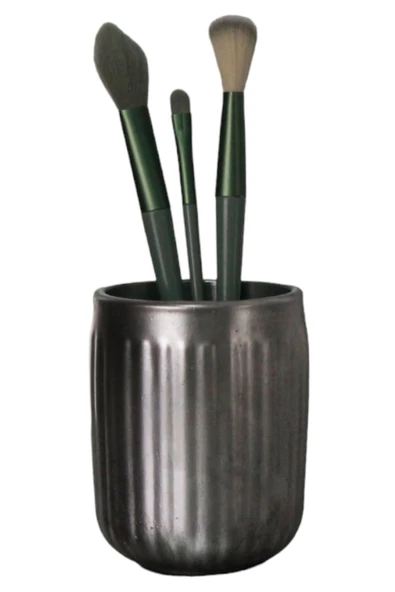 Evene Makyaj Organizeri Makyaj Fırçalığı Makyaj Organizer Düzenleyici Gümüş Eskitme Renk Model 11 ürün görseli 1