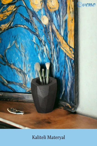 Evene Makyaj Organizeri Makyaj Fırçalığı Makyaj Organizer Düzenleyici Siyah Renk Model 19 - Resim 4