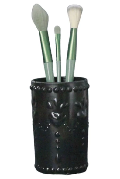 Evene Makyaj Organizeri Makyaj Fırçalığı Makyaj Organizer Düzenleyici Siyah Renk Model 10 ürün görseli 1