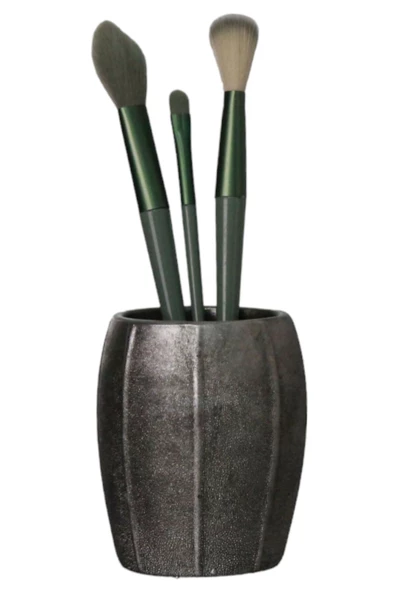 Evene Makyaj Organizeri Makyaj Fırçalığı Makyaj Organizer Düzenleyici Gümüş Eskitme Renk Model 13 ürün görseli 1