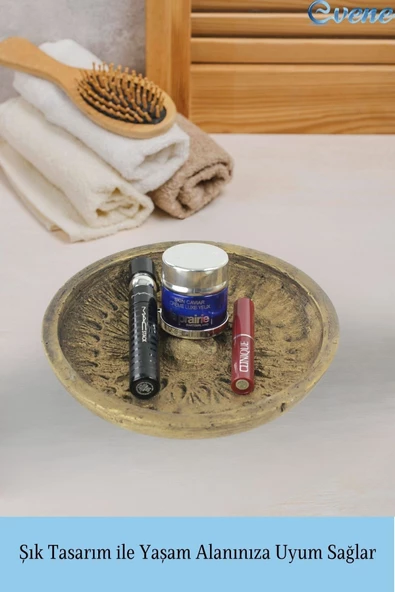 Evene Makyaj Organizeri Altın Eskitme Renk Kozmetik Makyaj Düzenleyici Model 6 - Resim 4