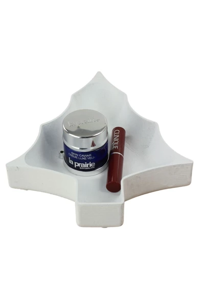 Evene Makyaj Organizeri Beyaz Renk Kozmetik Makyaj Düzenleyici Ağaç Model ürün görseli 1