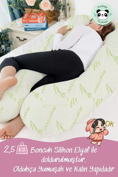 Pandogo Hamile Yastığı Bambu Ortopedik Bel Destek Yastık - 3