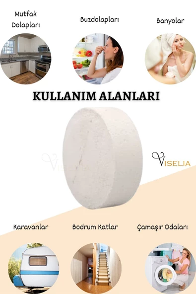 Viselia Nem Alıcı Yedek Tablet 24 Adet 450 Gr Rutubet Giderici Önleyici Küf Engelleyici - Resim 6