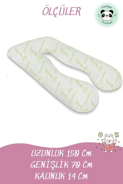 Pandogo Hamile Yastığı Bambu Ortopedik Bel Destek Yastık - 2