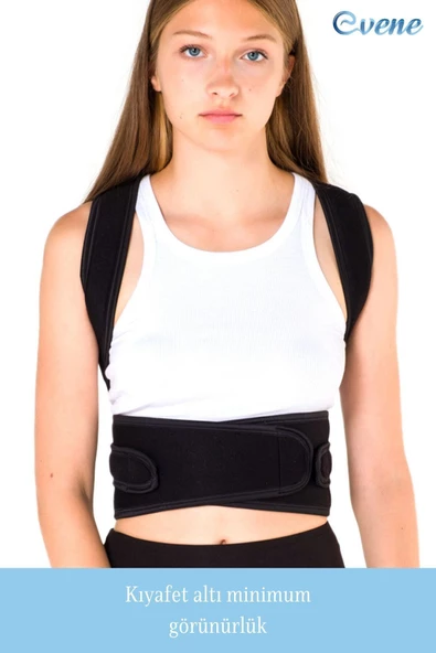 Evene Dik Duruş Korsesi Sırt Korsesi Dik Durmak İçin Korse Medikal Korse Çelik Korse Siyah Korse Model 3 - 7