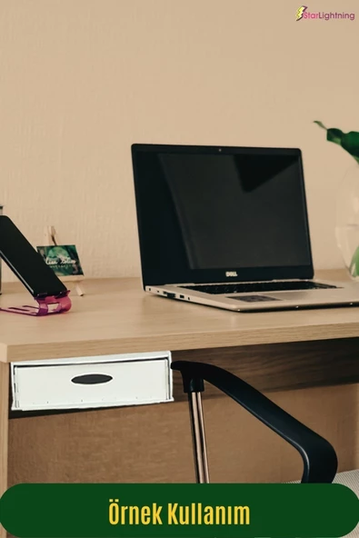 StarLightning Gizli Çekmece Organizer Masa Altı Saklama Kabı Beyaz Renk Model 2 - Resim 8