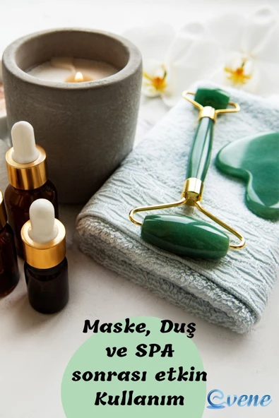 Evene Yüz Masaj Aleti Yüz Masaj Taşı Yeşim Taşı Face Roller Yüz Sıkılaştırıcı 3 Adet - 6