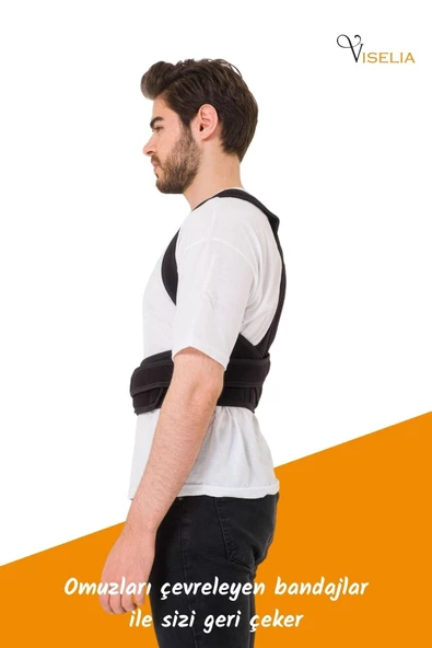 Viselia Dik Duruş Korsesi Bel Korsesi Manyetik Duruş Korsesi Posturex Korse - 4