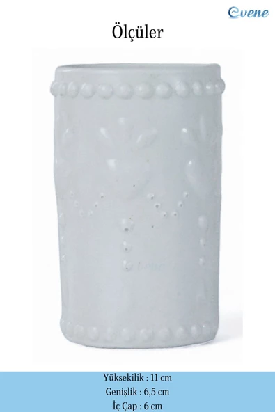 Evene Diş Fırçalığı Diş Fırçalık Diş Fırçası Standı Diş Fırçası Tutucu Beyaz Model 10 - Resim 2