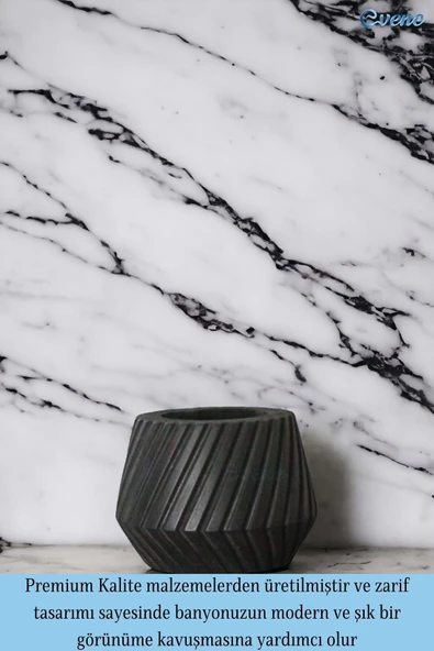 Evene Diş Fırçalığı Diş Fırçalık Diş Fırçası Standı Diş Fırçası Tutucu Siyah Model 21 - Resim 4