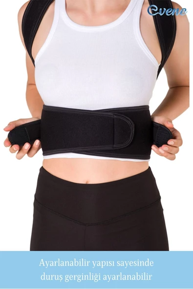 Evene Dik Duruş Korsesi Sırt Korsesi Dik Durmak İçin Korse Medikal Korse Çelik Korse Siyah Korse Model 3 - 6