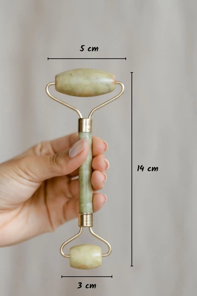 Viselia Dermaroller Cilt Saç Yüz Bakımı Saklama Kaplı 540 Iğneli 0.50 Mm + Jade Roller Yüz Masaj Aleti Seti - 2