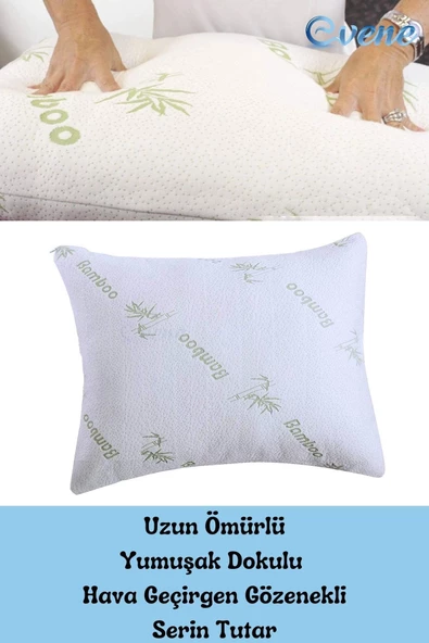 Evene Yastık Kılıfı Örme Kumaş Bambu Desen 50x70 Terletmeyen Minder Yastık Yüzü 10 Adet - 5