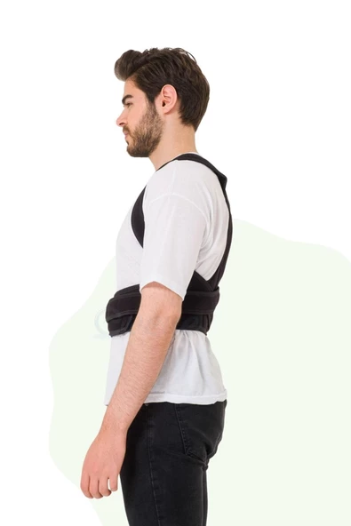 Evene Dik Duruş Korsesi Sırt Korsesi Manyetik Bel Korsesi Balenli Korse Medikal Korse Siyah Korse Model 2 - 3