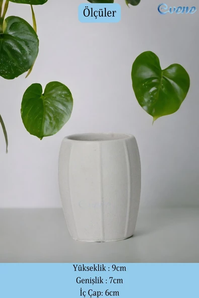 Evene Tezgah Üstü Kaşıklık Dekoratif Dik Kaşıklık Silindir Kaşıklık Beyaz Renk Model 13 - Resim 2