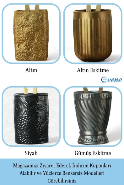 Evene Diş Fırçalığı Diş Fırçalık Diş Fırçası Standı Diş Fırçası Tutucu Siyah Model 7 - 8