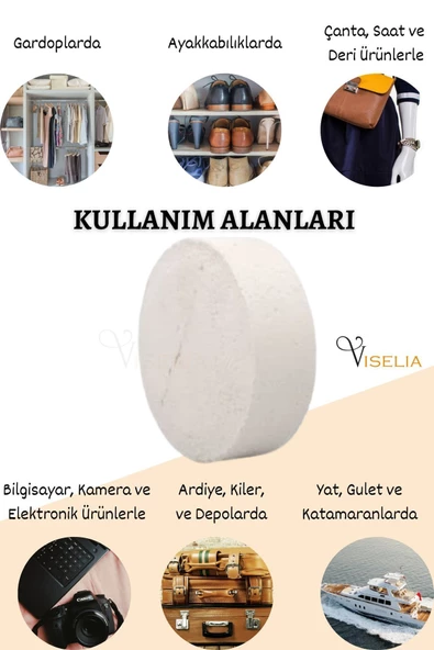 Viselia Nem Alıcı Yedek Tablet 24 Adet 450 Gr Rutubet Giderici Önleyici Küf Engelleyici - Resim 8