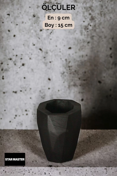 Star Master Diş Fırçası Kabı Diş Fırçalığı Fırçalık Siyah Renk Model 19 - Resim 3