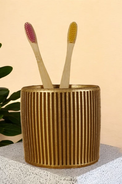 Star Master Diş Fırçası Kabı Diş Fırçalığı Fırçalık Altın Renk Model 1