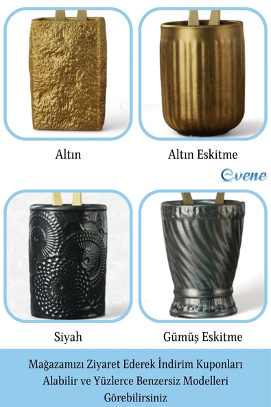 Evene Diş Fırçalığı Diş Fırçalık Diş Fırçası Standı Diş Fırçası Tutucu Siyah Model 14 - Resim 8