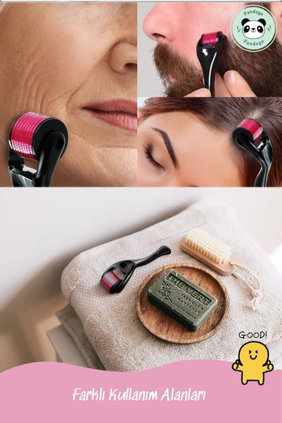 Pandogo Titanyum Iğneli Dermaroller Saç Çıkarma Tarağı Ince Uçlu 0,5 Mm - Resim 2