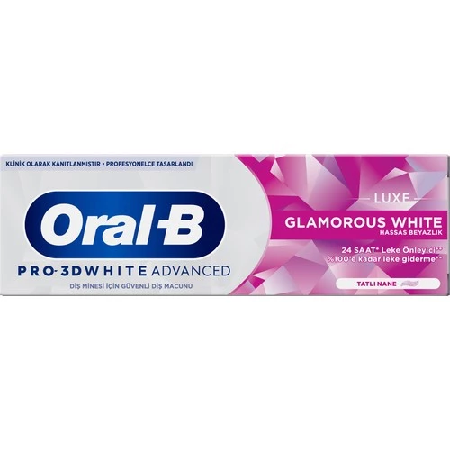 Oral-B Pro 3D White Advanced Luxe Glamorous White Diş Macunu 75 Ml