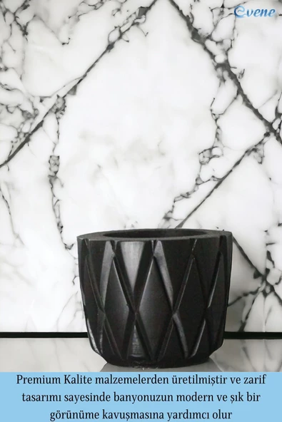 Evene Diş Fırçalığı Diş Fırçalık Diş Fırçası Standı Diş Fırçası Tutucu Siyah Model 18 - Resim 4