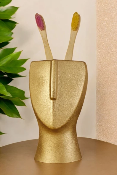 Star Master Diş Fırçası Kabı Diş Fırçalığı Fırçalık Altın Renk Model 23