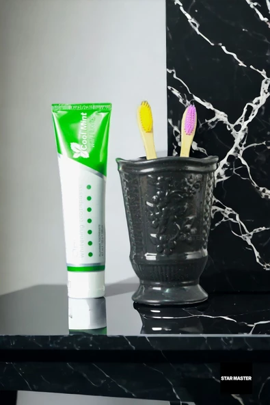 Star Master Diş Fırçası Kabı Diş Fırçalığı Fırçalık Siyah Renk Model 9 - Resim 2