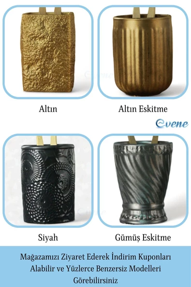 Evene Diş Fırçalığı Diş Fırçalık Diş Fırçası Standı Diş Fırçası Tutucu Beyaz Model 9 - 8