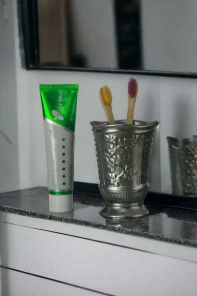 Star Master Diş Fırçası Kabı Diş Fırçalığı Fırçalık Gümüş Eskitme Renk Model 9