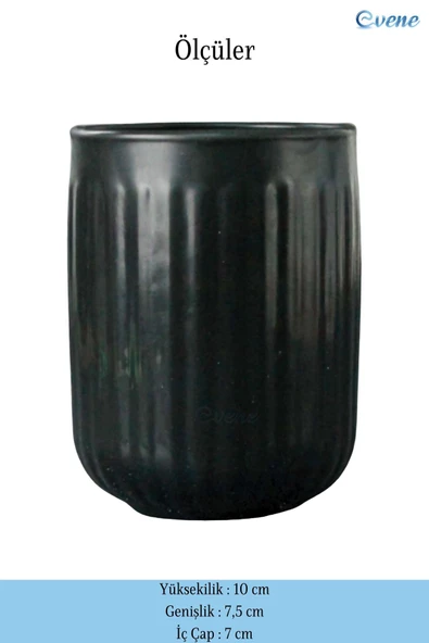 Evene Diş Fırçalığı Diş Fırçalık Diş Fırçası Standı Diş Fırçası Tutucu Siyah Model 11 - 2