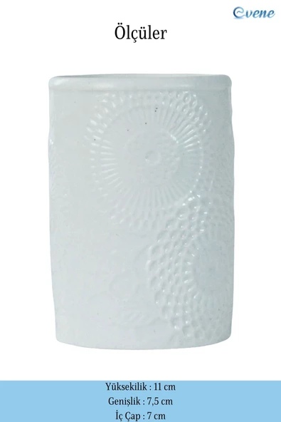 Evene Diş Fırçalığı Diş Fırçalık Diş Fırçası Standı Diş Fırçası Tutucu Beyaz Model 12 - Resim 2