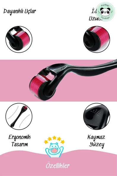 Pandogo Titanyum Iğneli Dermaroller Saç Çıkarma Tarağı Ince Uçlu 0,5 Mm ürün görseli 1