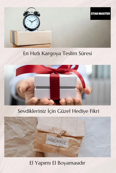 Star Master Diş Fırçası Kabı Diş Fırçalığı Fırçalık Altın Eskitme Renk Model 4 - Resim 6