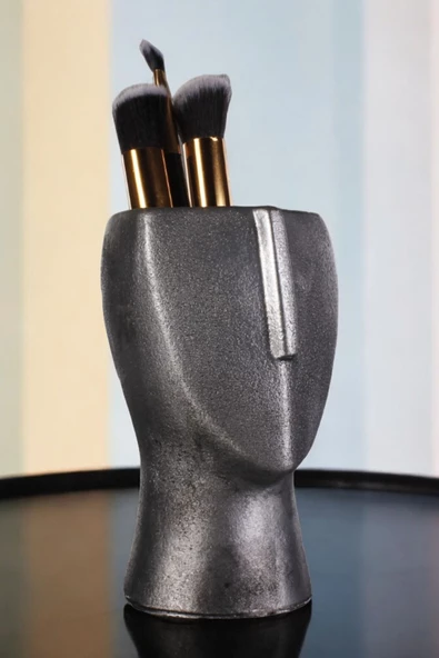 Viselia Makyaj Duzenleyici Makyaj Organizeri Makyaj Fırçalığı Makyaj Fırçası Gümüş Eskitme Renk Model 23 ürün görseli 1