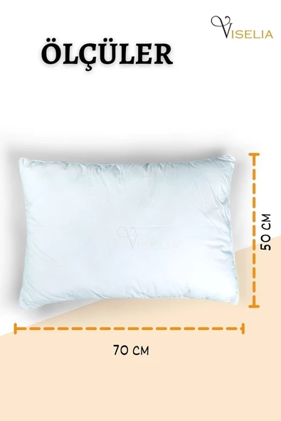Viselia Yastık Uyku Yastığı Silikon Uyku Yastık Pamuklu Destek Yatış Minder 800 gr - 4